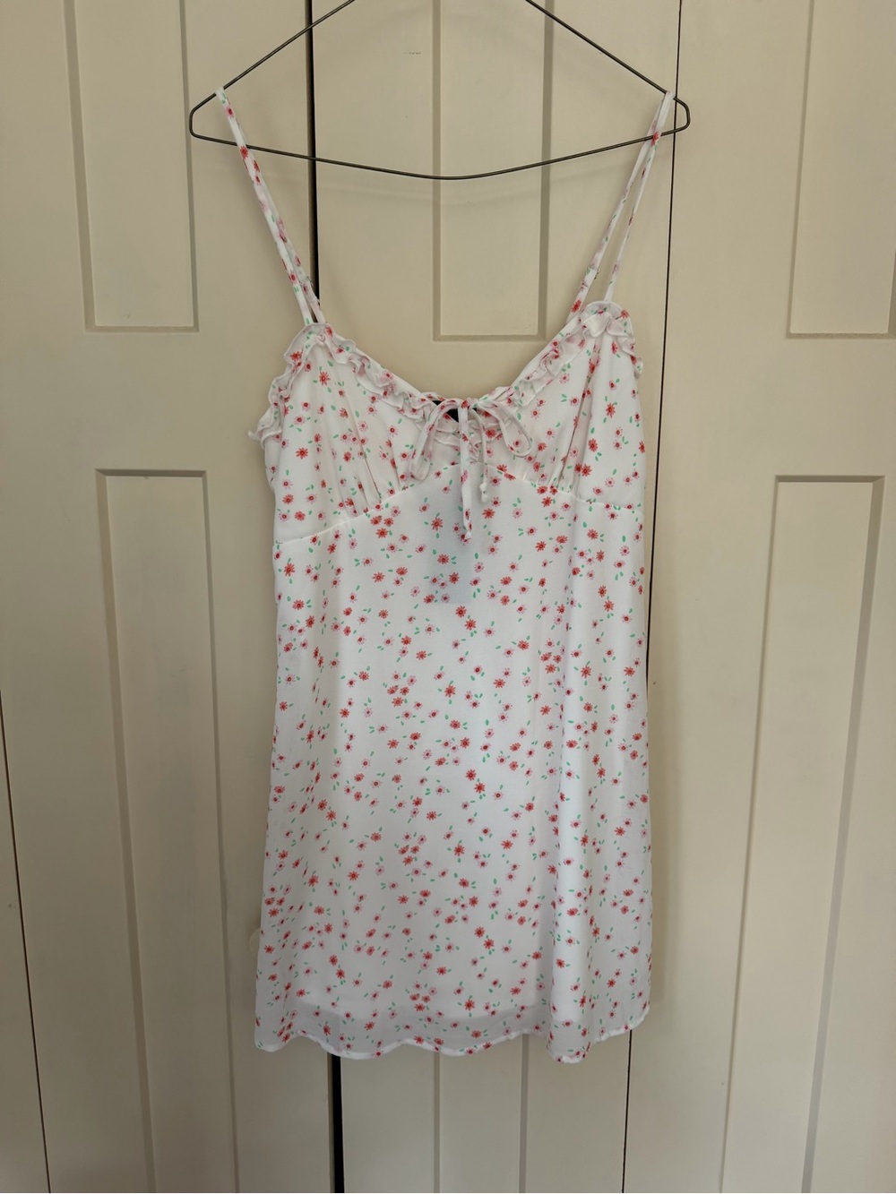 wild fable White Slip Dress with Pink Floral Print